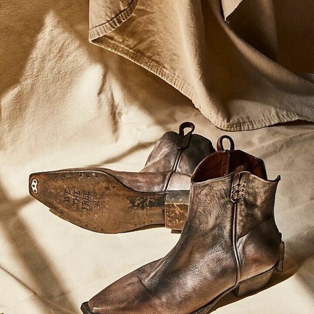 We The Free Wade Distressed Ankle Boots Washed Black Size EU 38 / US 8 - Picture 3 of 3